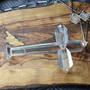 Pierre Cardin Jewelry - Pierre Cardin Lucite Cross Necklace Pierre Cardin Jewelry - Pierre Cardin Lucite Cross Necklace